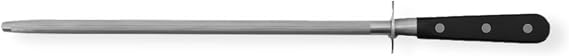 Richardson Sheffield V Sabatier Sharpening Steel, Kitchen Knife Honing Steel, Knife Sharpener for Maintaining Blade Edges, Silver
