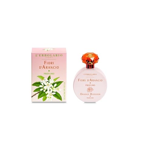 L'Erbolario Orange Blossom - Fragrance 50ml Citrus and Blossom Notes with Absolute Turkish Rose Sandalwood and Vanilla - Elegant and Harmonious Fragrance