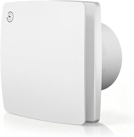 Quiet Bathroom Fan 100 mm with Overflow 130 m³/h for Bathroom Toilet
