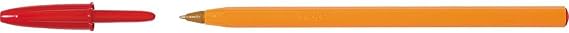 Bic Orange Ballpoint Pen 0.35 mm Red Ink Hexagonal
