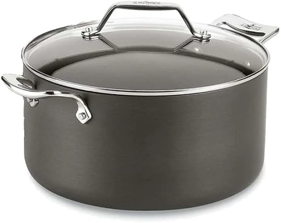 All-Clad Essentials Nonstick Cookware (7 Quart Stock Pot with Glass Lid)