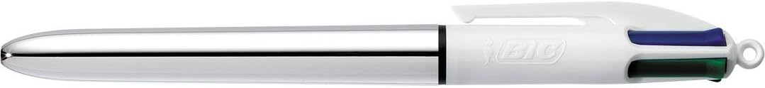 BIC 4 Colours Shine Retractable Ballpoint Pen BlackBlueRedGreen Pack of 12