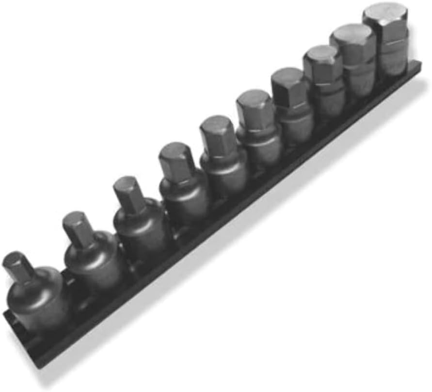 Vim Tools VIMIMPACT-VI6 Half-Cut Stubby SAE Hex Set - 3/8" Square Drive