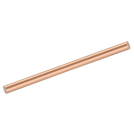 sourcing map 1 Pack Pure Copper Round Rod 8mm/5/16 Inch Diameter 100mm/4 Inch Length Solid Copper Rod Lathe Bar Stock for DIY Metal Craft Metal Working Hobbies