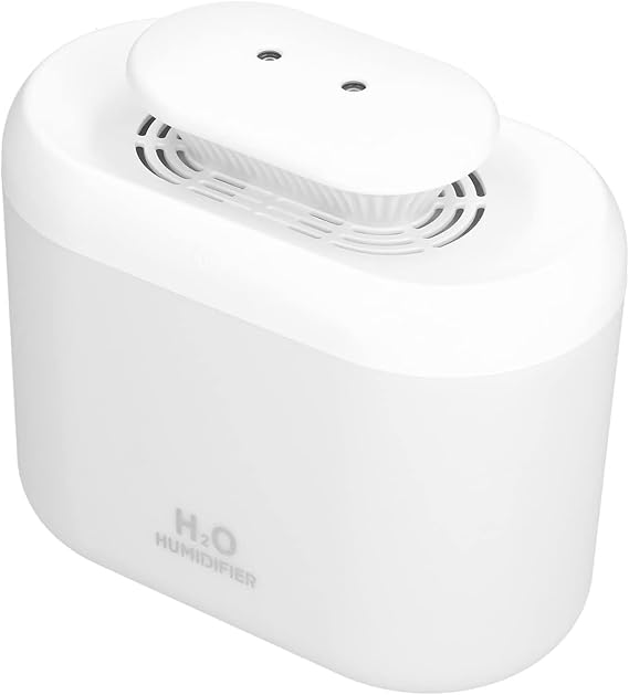 Robeve 3.3 Litre Ultrasonik Buhar Makinesi Hava Nemlendirici Çift Sprey Buhar Makinesi LED Işıklı