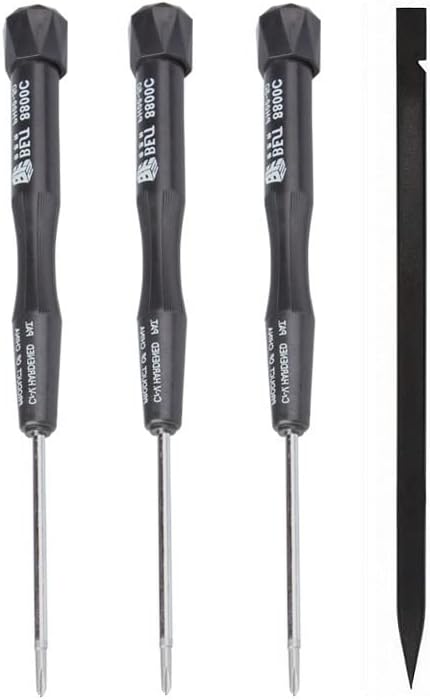 3-Piece Phillips Screwdriver Set with Ntistatic Nylon Spudger, Contains PH0, PH00, PH000, Ideal for Laptop, PC Repair