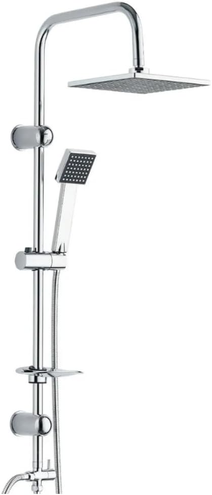 Premium Yağmurlama Duş Seti, Robot Tepe Duş Başlığı, Beyaz (Krom Tahran)
