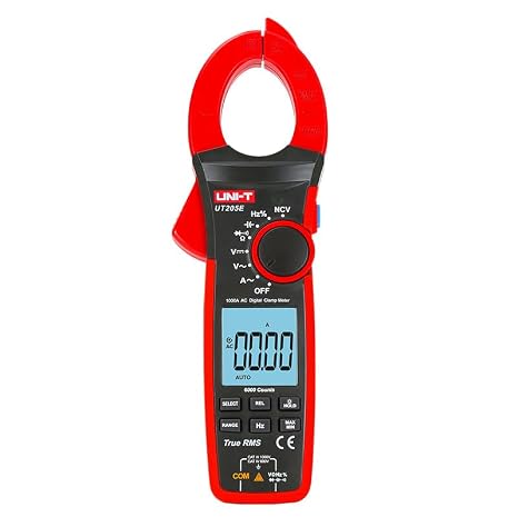 UNI-T Uni-trend Multimeter clamp meter UT205E UT206B UT207B UT208B Analog Digital clamp meter Current clamps AC DC 1000A 1000V Ammeter Pliers Professional NCV LPF Tester 6000 Counts(UT205E)