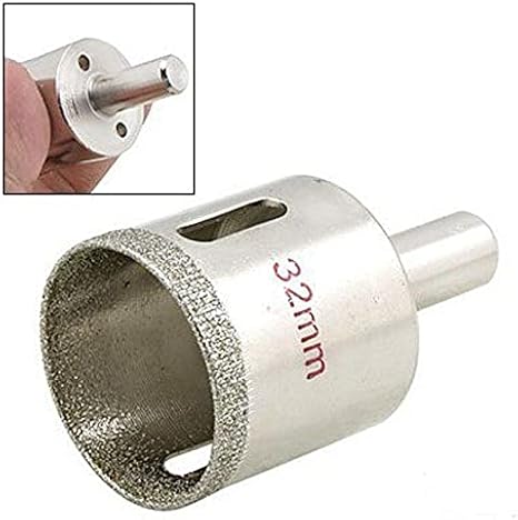 32 mm Mermer Granit Fayans Cam Yuvarlak Delme Panç Elmas Uç Yuvarlak Açma Matkap için Karot ucu
