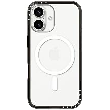 CASETiFY Compact Magsafe iPhone 16 Case [Lightweight/Slim Fit/Compatible with Magsafe] - Clear Black
