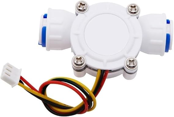 YF-S301 Water Flow Sensor, 3/8" 3-Way Hall Effect Flow Meter 0.5-10 L/min, Pulse Output Water Flowmeter for Water Dispenser, Purifier, Coffee Machine and for arduino, 3.5-24VDC