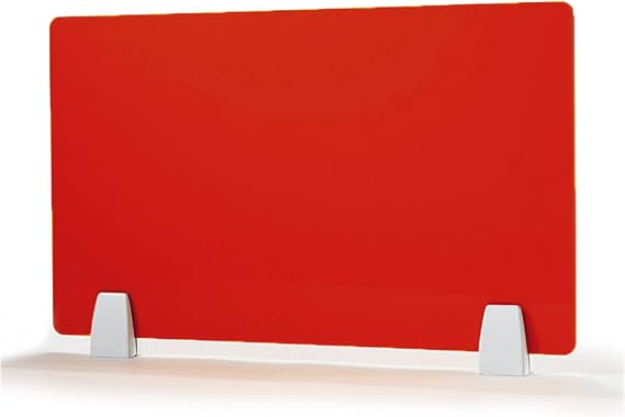 Taşınabilir Akrilik Bölücü 30x60cm - Kırmızı Ofis Masası Bölme Paneli Okul ve Restoran için Kişisel Koruyucu Kalkan Kurulumu Kolay Şeffaf Akrilik Koruma