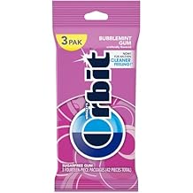 ORBIT Gum Bubblemint, Individually Wrapped Chewing Gum Sugar Free, 3 Packs of 14 Pieces (42 Total Pieces)