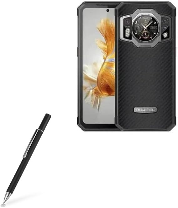 BoxWave スタイラスペン Oukitel WP21対応 - FineTouch 静電容量式スタイラス、超精密スタイラスペン - ジェットブラック