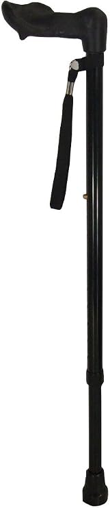 Aidapt Right Handed Adjustable Height Lightweight Walking Stick with Anti Slip Ferrule Foot to Aid Stability and Confidence when Walking Supplied with a Hanging Carry Strap