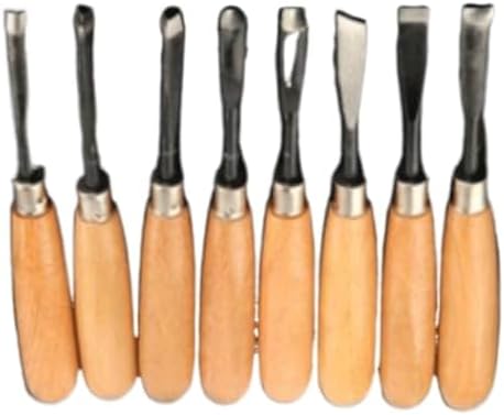 Wood Carving, Set of 8, Chisel Chisel, Hand Carving, Carving, Wood Carving Tools, Wood Carving Knife, Traditional Crafts, Wood Carving, Printing, Seal Carving, DIY Tools Long Style