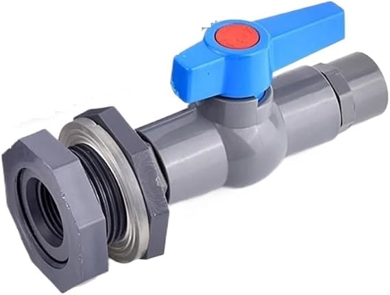 1Set 1/2" 3/4" 1" PVC Aquarium Fish Tank Connector Inlet Water Drain Pipe Joint Valve Irrigation Water Tank Bulkhead Fittings(1l2 Inch Straight)