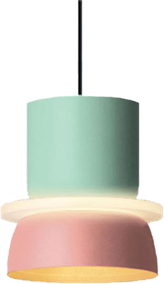 PURESILKS LED Modern Chandelier DIY Pendant Light Fixture Simple Nordic 5W Adjustable Height Pendant Lighting for Kitchen Island Living Room Bedroom(Small) (D)