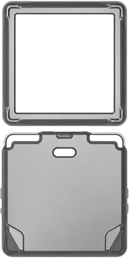 Protective Cover Case For Anbernic RG Rotate Game Console Transparent TPU Shock Resistant Housing Case (Transparent Black)