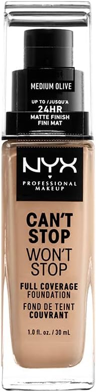 NYX Professional Makeup Can't Stop Won't Stop Full Coverage Foundation 09 Medium Olive 30 ml Fondöten, NYXCSWSFND