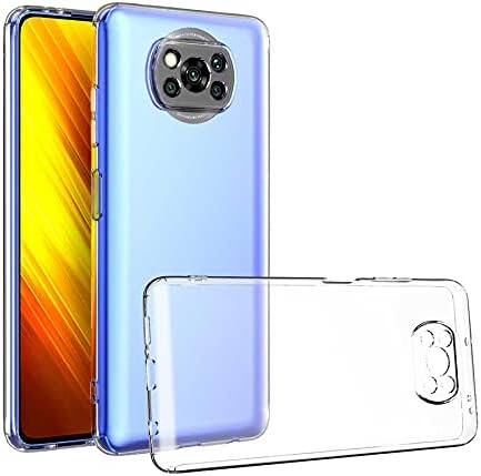 Xiaomi Poco X3 Uyumlu Kamera Korumalı Darbe Önleyici Ultra Slim TPU Şeffaf Silikon Kılıf (Şeffaf, Xiaomi Poco X3)