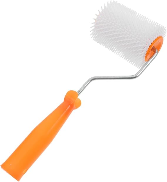 Self Leveling Spiked Roller 4-Inch 13mm Teeth for Defoaming and Screeding Compatible Self Leveling Compound for Floor Coating Projects