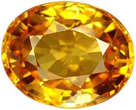 Certified Yellow Sapphire Stone Ceylon Quality Pukhraj Gemstone 3.50 Carat/Ct Certified Natural Gemstone Aaa Quality-B0BMQ2M8MRNAMZ