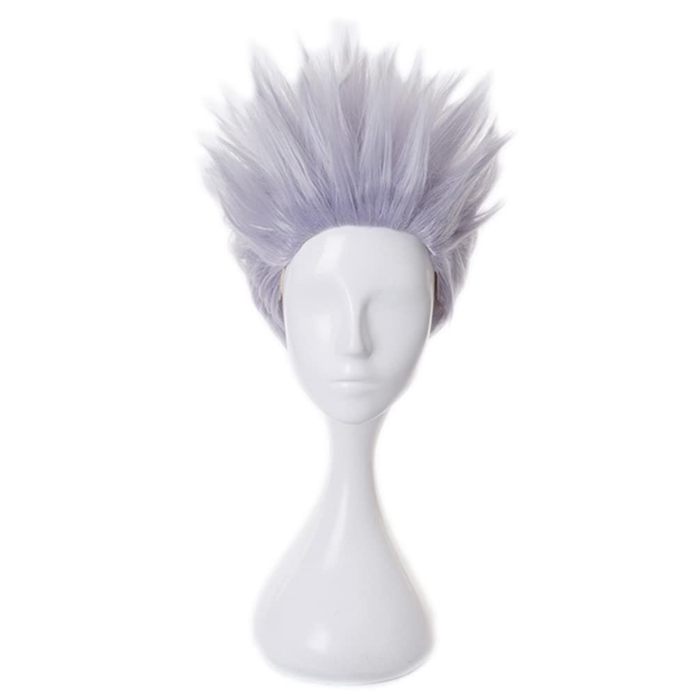 Anime Cosplay Wig Jujutsu Kaisen Wig with Free Wig Cap for Halloween Party Carnival Nightlife Concerts Weddings Gojo Satoru-A Wig
