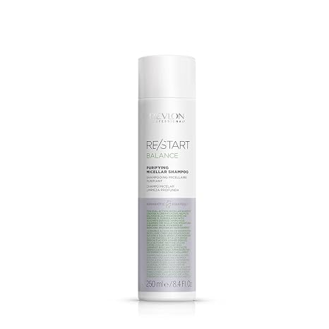 REVLON PROFESSIONAL RE/START BALANCE Micellar Deep Cleansing Shampoo, Moisturizing Shampoo, Balancing Cleanser for Oily Scalp, Purifier, 250 ml