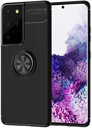 Spia Samsung Galaxy S21 Ultra ile uyumlu Kılıf Draco Yüzüklü Silikon Orijinal Esnek İnce Geliştirilmiş Dayanıklı Darbe Karşıtı Koruyucu Yeni Nesil Tasarım (Samsung Galaxy S21 Ultra, Siyah-Siyah)