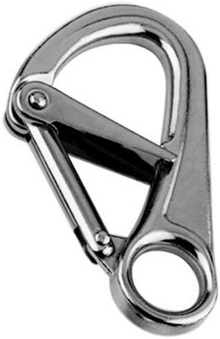 Safety Spring Hook with Double Locking Latch - A4 (Marine Grade) Stainless - 1 Pack