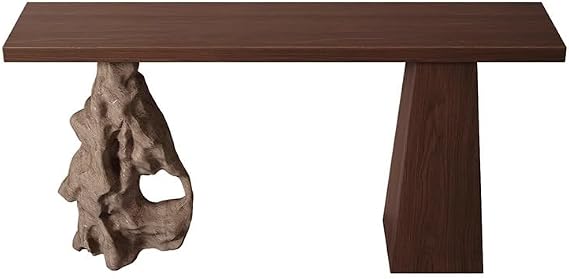 Wood Entryway Table, Entryway Modern Console, Industrial Foyer Accent For Entrance Living Room Hallway, Easy Assembly(100x30x80cm)