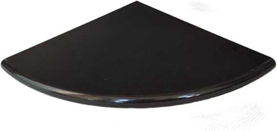 9" Black Marble Corner Shower Shelf for Bathroom Granite Corner Shelf Double Sided Polished Bathroom Wall Mount Tile Shower Wall 1-Black