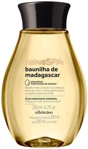 Boticario - Linha Nativa Spa (Baunilha de Madagascar) - Oleo Hidratante Corporal 200 Ml - (Boticario - Nativa Spa (Vanilla From Madagascar) Collection - Body Moisturizing Oil 6.7 Fl Oz)