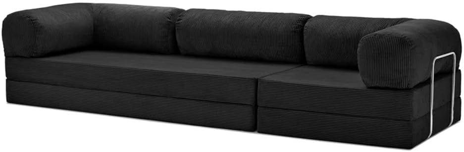 Legom Sofa XL Sofa Corner Set with Sponge Bed Triple Sofa Black