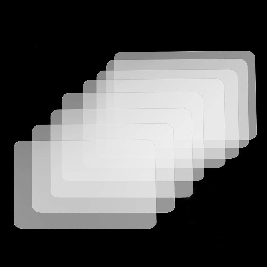 Rolin Roly 8 Pcs Placemats Plastic Clear Washable Dining Mats Heat Resistant Non-Slip Kitchen Transparent Placemat Table Mats for Dinner Waterproof