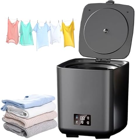 Portable Washing Machine, Fully Automatic Washer Dryer Combo with Deep Clean, 4 Cleaning Modes, Smart Mini Laundry Machine for Baby Clothes, Underwear, Camping, Travel
