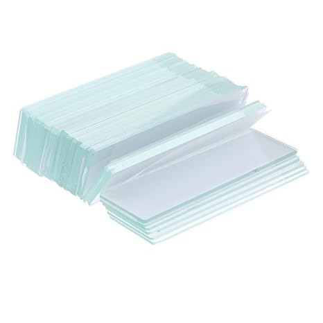 100Pcs Microscope Slides, 50x24mm Rectangle Glass Covers Slips, Pre-Cleaned Blank Slides for Lab Biological Science Education