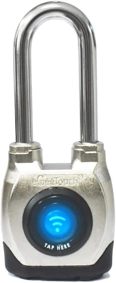 4th. GEN. Smart Outdoor Weatherproof Padlock, Bluetooth + NFC, (Long Shackle)
