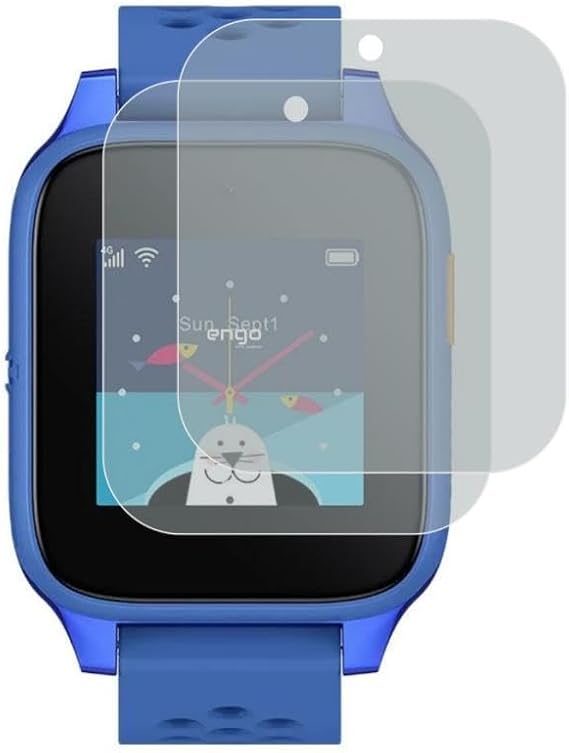 Engo Tcl Movetime Family Mt46x İle Uyumlu Ekran Koruyucu, Tam Kaplayan Akıllı Saat Koruması, Çizilmeye Dayanıklı Tpu Koruma 2 Adet, Hd Şeffaf