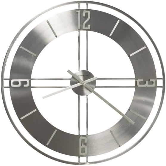 Howard Miller Casco Wall Clock II 549-464 – Oversized Iron and Nickel with Quartz Movement