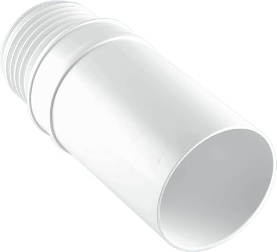 McAlpine MAC-EXTB 3 1/2-Inch/90 mm Outlet Size Straight Extension Mac-Fit - White