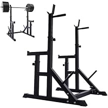 Adjustable Weight Bench with Squat Rack for Full Body Workout - Heavy Duty Press Station for Home and Gym Strength Training
