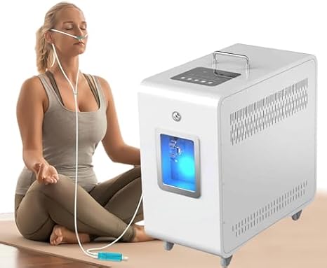 Hydrogen Inhalation Therapy Machine, H2 Inhaler, 1500/3000ml/min High Purity Hydrogen Generator, Water Ionizer with Universal Wheels