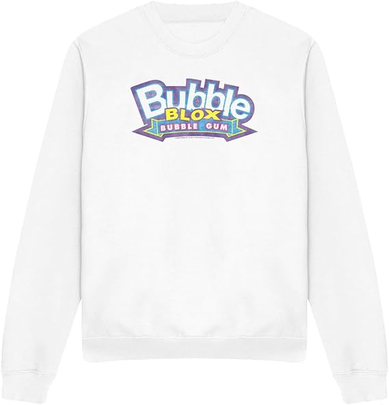 Cotton Soul Dubble Bubble Bubble Blox Unisex Sweatshirt, White