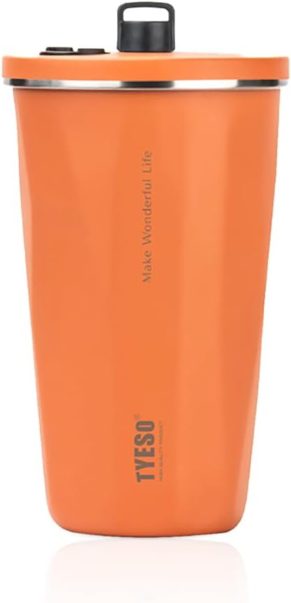Tyeso Crush Tumbler Vakumlu Paslanmaz Çelik Termos 600 ML (Turuncu)