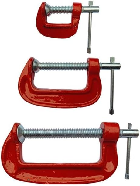 Mini G Clamp Set 3pc – Heavy Duty 1in, 2in & 3in Steel Clamps for Workshop, Craft & DIY Use
