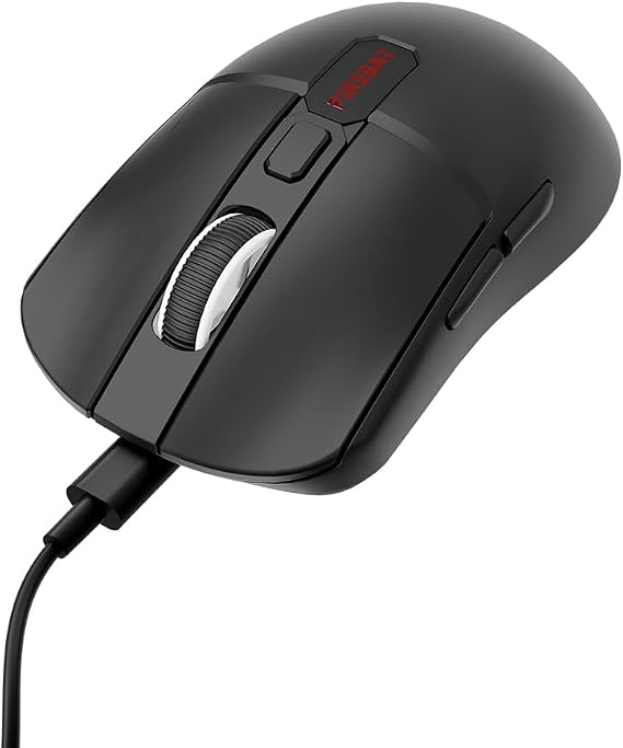 FIREBAT Wired Gaming Mouse for Computer and Laptop, 7200 DPI, RGB, 6 Buttons, 4 Light Modes, USB Corded Optical Mouse, Right or Left Hand Use, Black, X4 Model