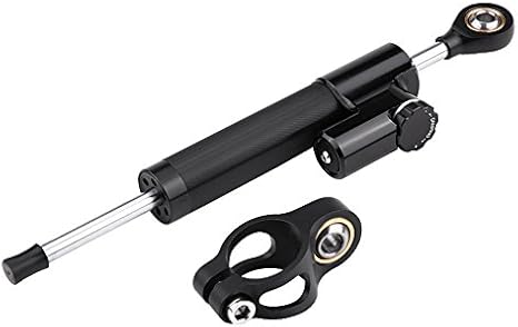Universal Steering Damper, Motorcycle Steering Damper Stabilizer Linear Reversed Safety Control With Mounting Bracket Shock spring