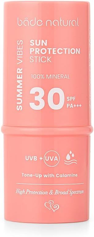 Bade Natural Pink Sunscreen Stick 30 SPF Calamine Content